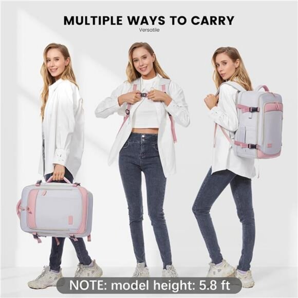LOVEVOOK Travel Backpack for Women, 40L Carry On Backpack with 3 Packing main image 7